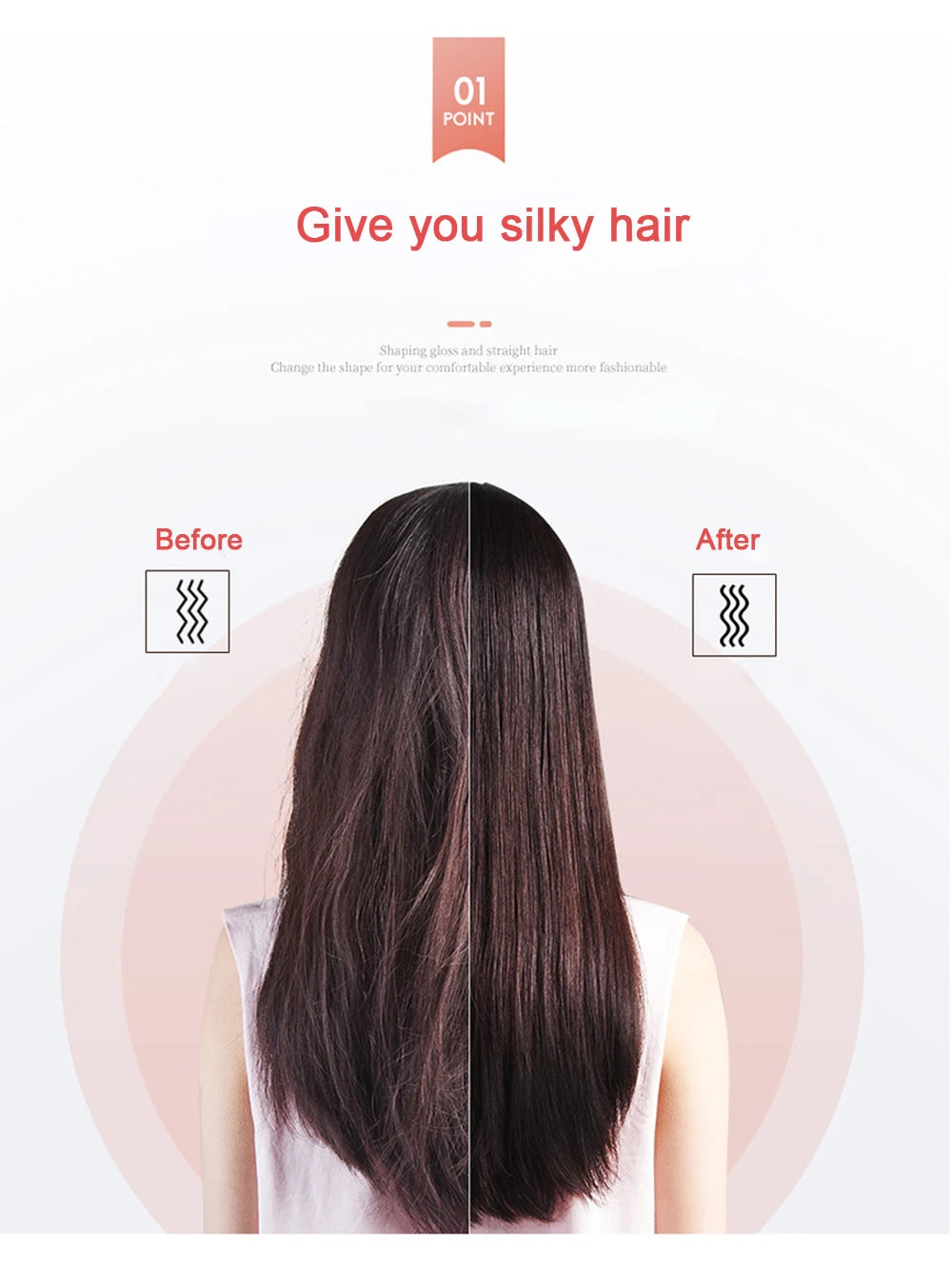 Hair Straightening Comb/Brush, Curling Comb Dual-Purpose Hair Straightener Styling Comb, Splint Does