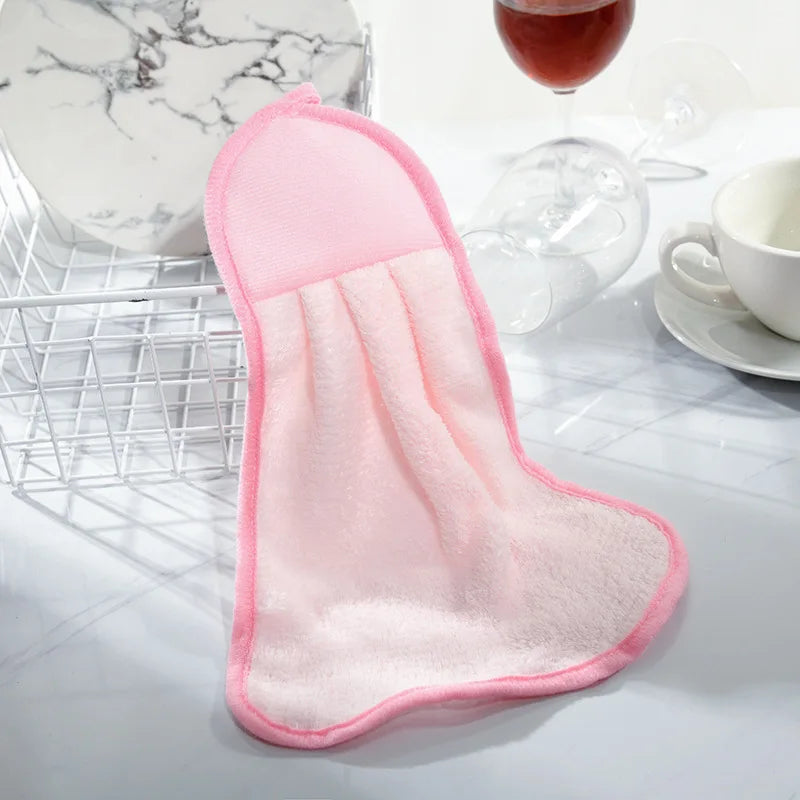 Microfiber hanging kitchen towel | Kitchen rags fresh hand towels absorbent cleaning