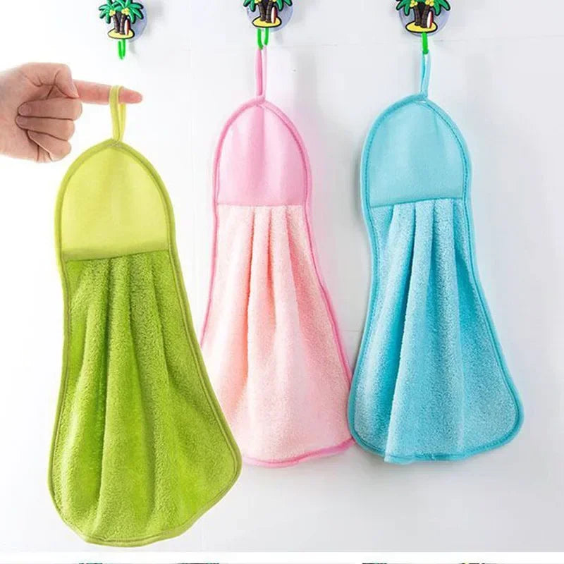 Microfiber hanging kitchen towel | Kitchen rags fresh hand towels absorbent cleaning
