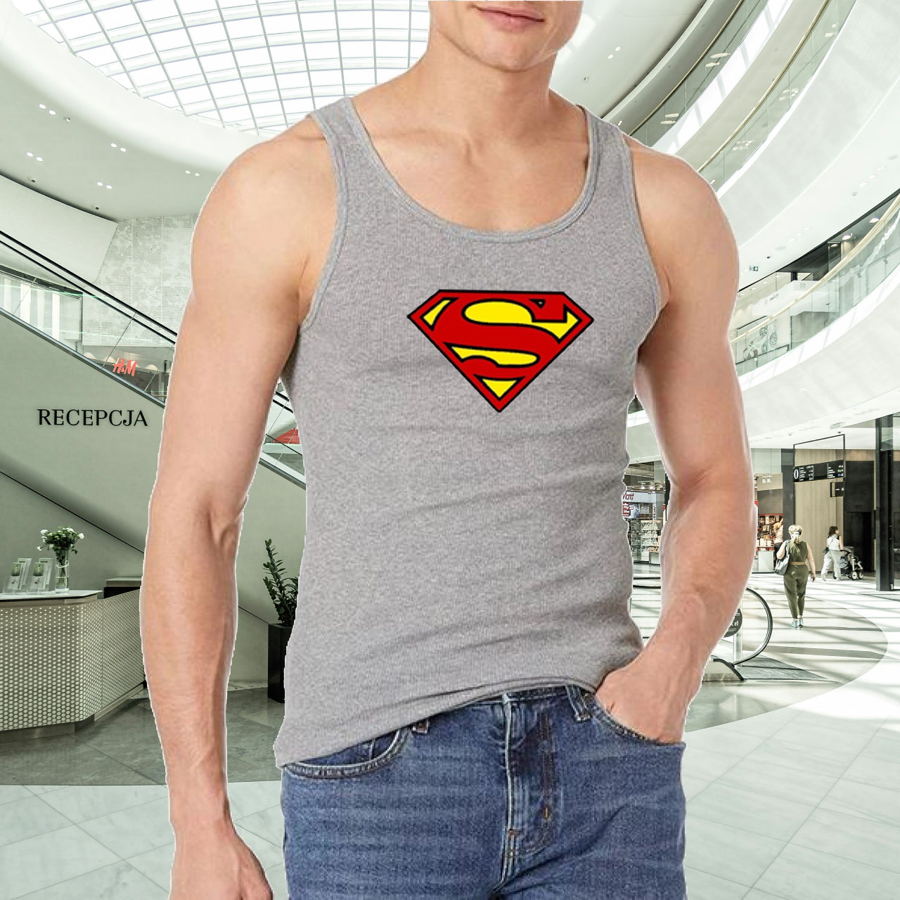 Superman Jersey Gym Sando Tanks Top For Men | Crossfit Clothing Male