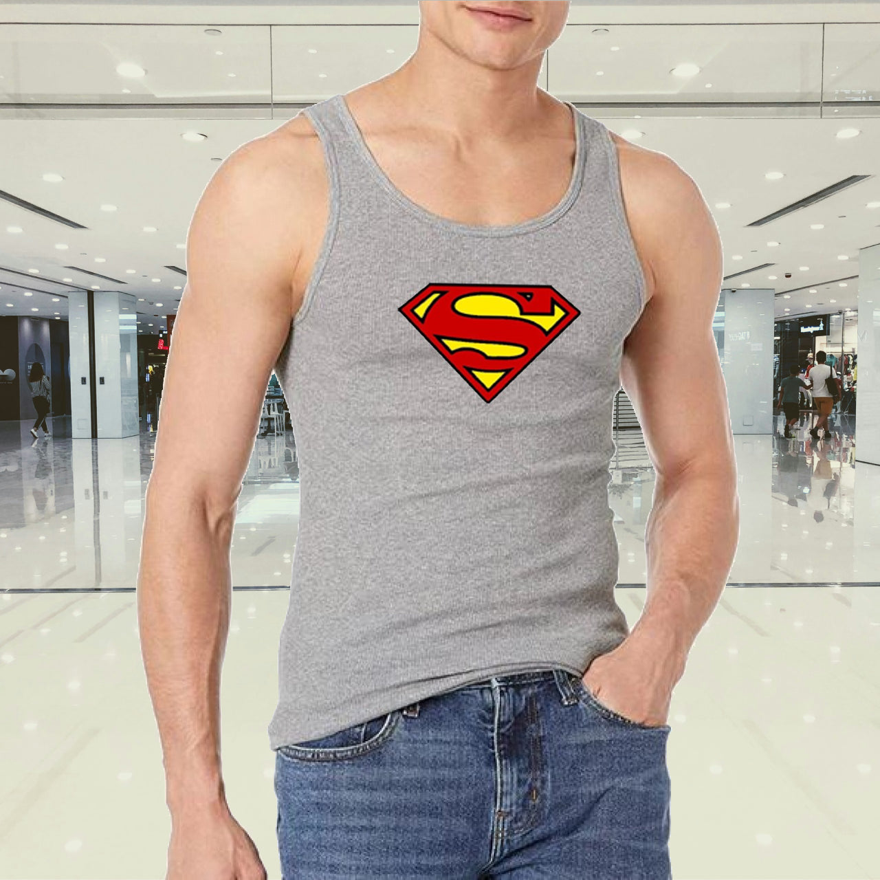 Superman Jersey Gym Sando Tanks Top For Men | Crossfit Clothing Male