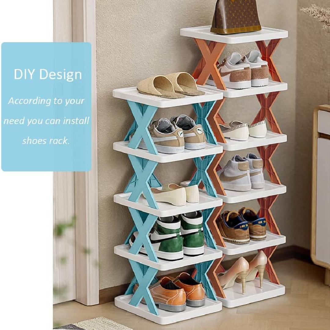 New Arrival Stackable Shoe Rack Multi-layer Storage Shoes Shelf Box Plastic Space