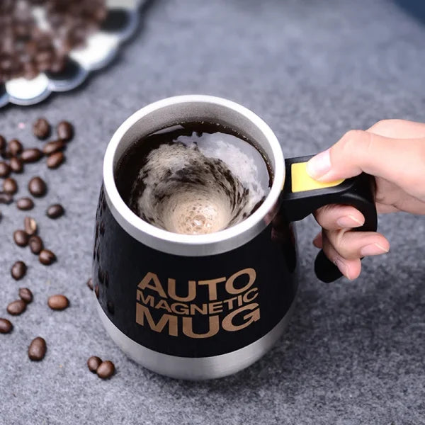 Auto Magnetic Mug 400ml Coffee Milk Mix Cups 304 Stainless Steel (