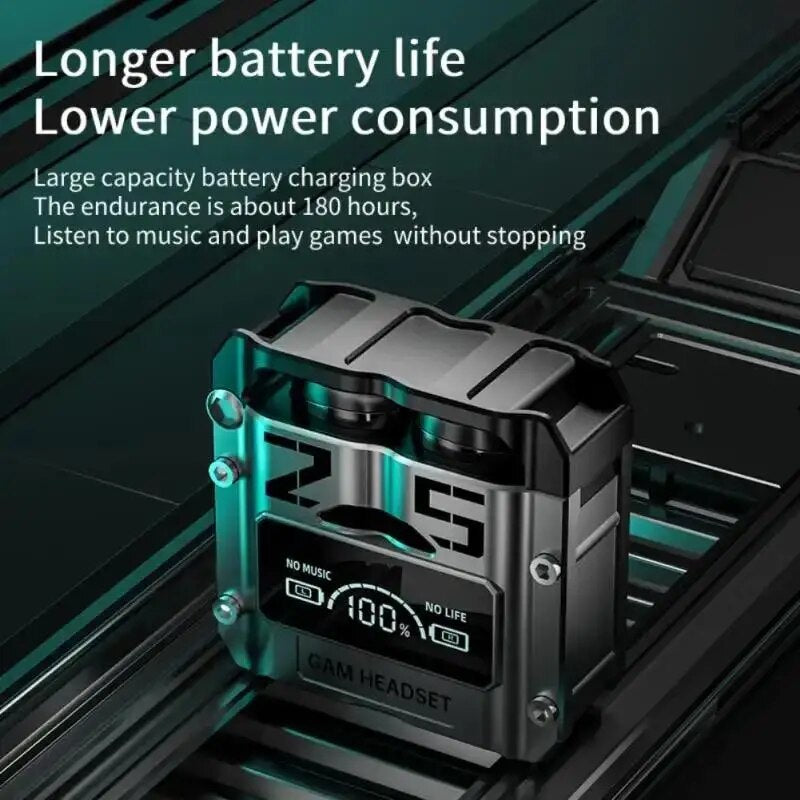 M25 Bluetooth 5.3 Wireless Earbuds HiFi Sound, LED Battery Display, 40