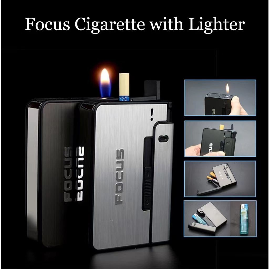 focus Box Lighter Holder Case Portable Smoking (random color)