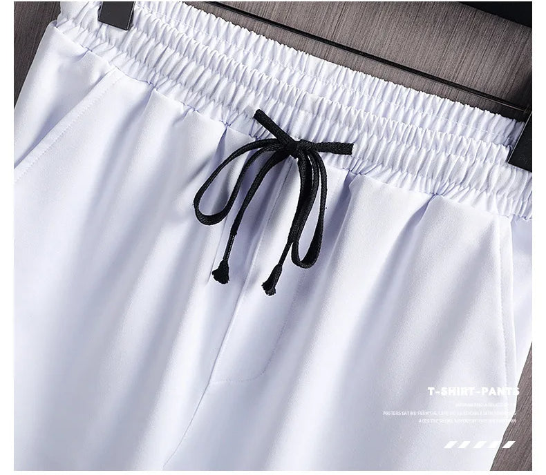 Summer white Astarya Tracksuit ( Tshirt + short) Fabric Polister