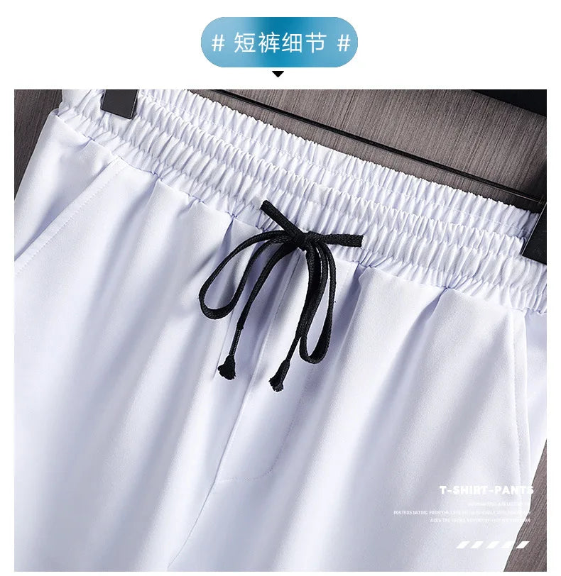 Summer white Astarya Tracksuit ( Tshirt + short) Fabric Polister