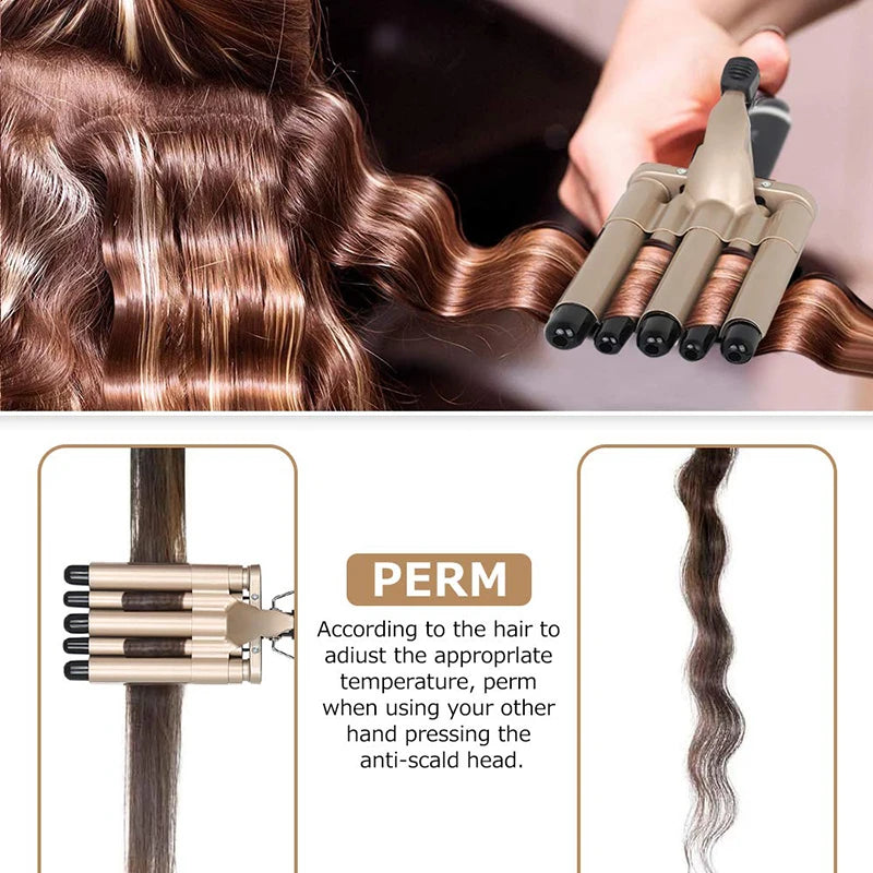 MO-6003 hair curler Professional Hair Straightener for Curly and Wavy Hair