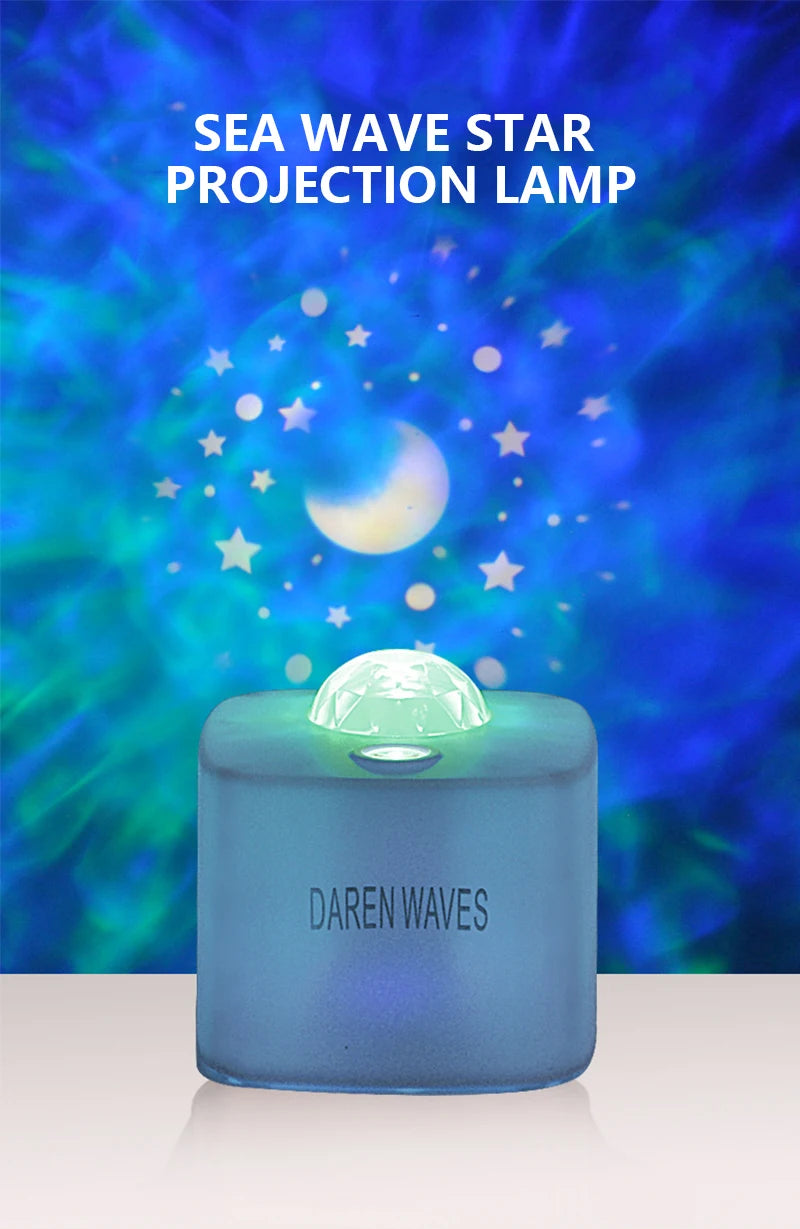 Ocean Light Projector for Bedroom Led Star Galaxy Sky Wave Color Rotating
