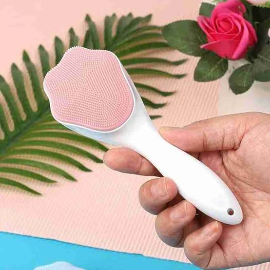 1 pcs Silicone Face Scrubber Exfoliating Brush, Manual Handheld Massager, Facial Cleansing
