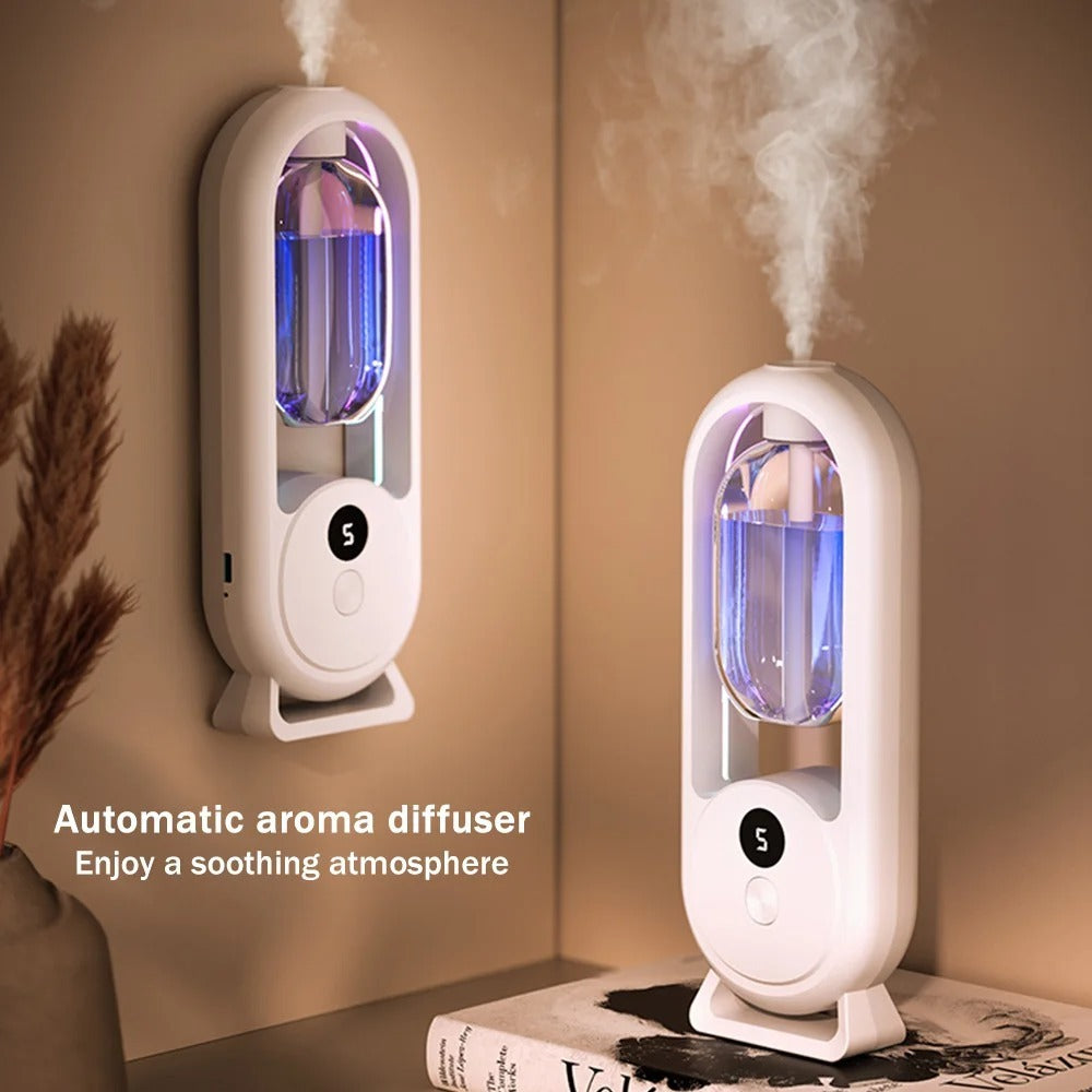 Rechargeable 5-Mode Aromatic Diffuser Timed Essential Oil Air Freshener for Bedroom,