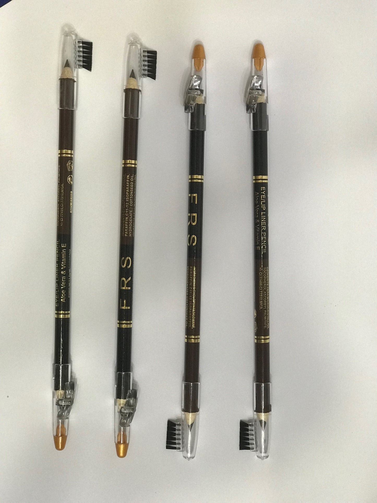 Pack Of 12 FRS Eyebrow Pencil 2 in 1 | Black &