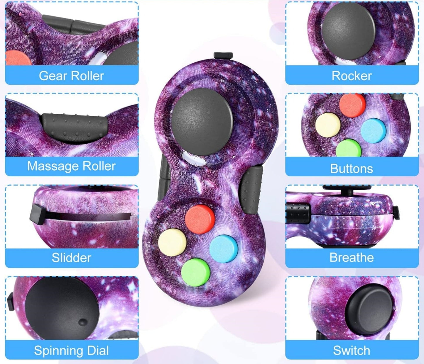 Fidget Pad Retro Classic Fidget Controller Handheld Fidget Game Controller Fun Fidget