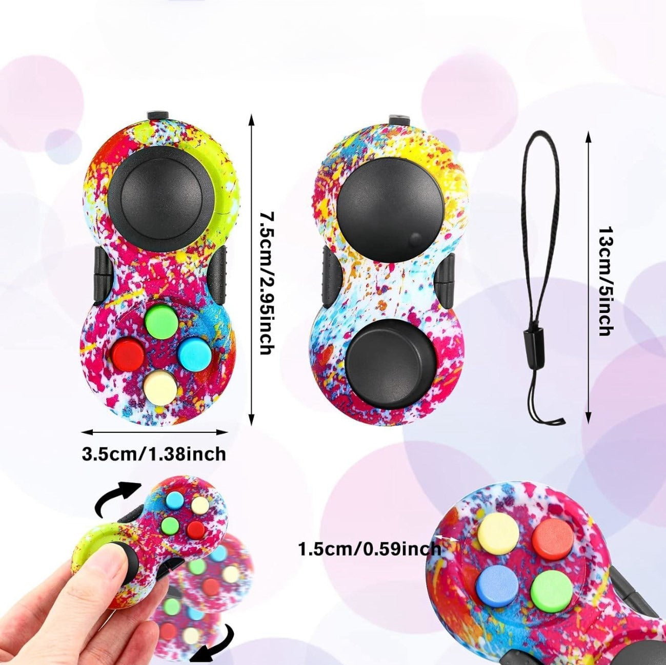 Fidget Pad Retro Classic Fidget Controller Handheld Fidget Game Controller Fun Fidget