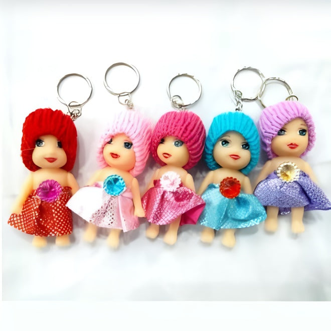 Small Size Doll Key chain For Girls Key Ring Key Holder Key