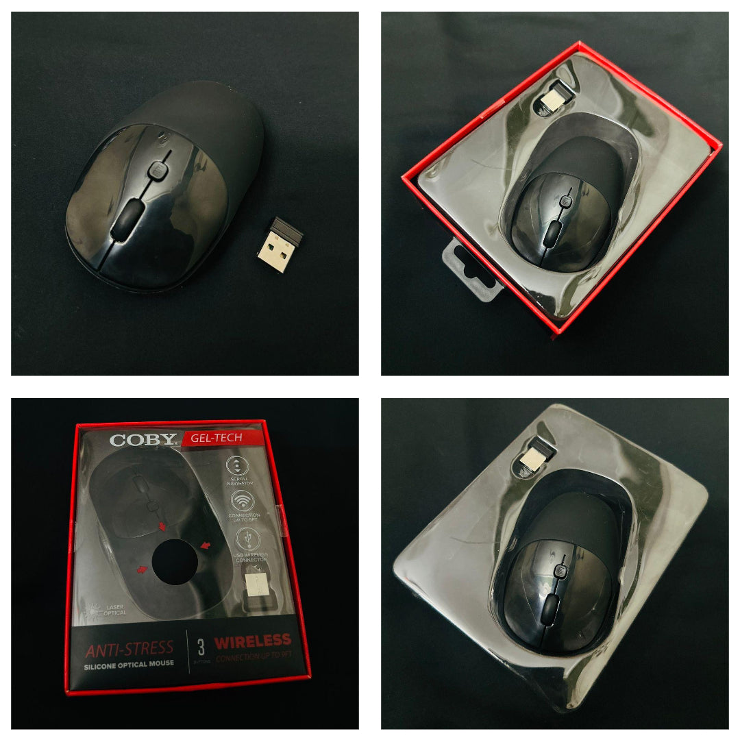 Computer / Laptop Mouse COBY Gel-Tech Anti-Stress Silicon Optical Wireless Mouse -