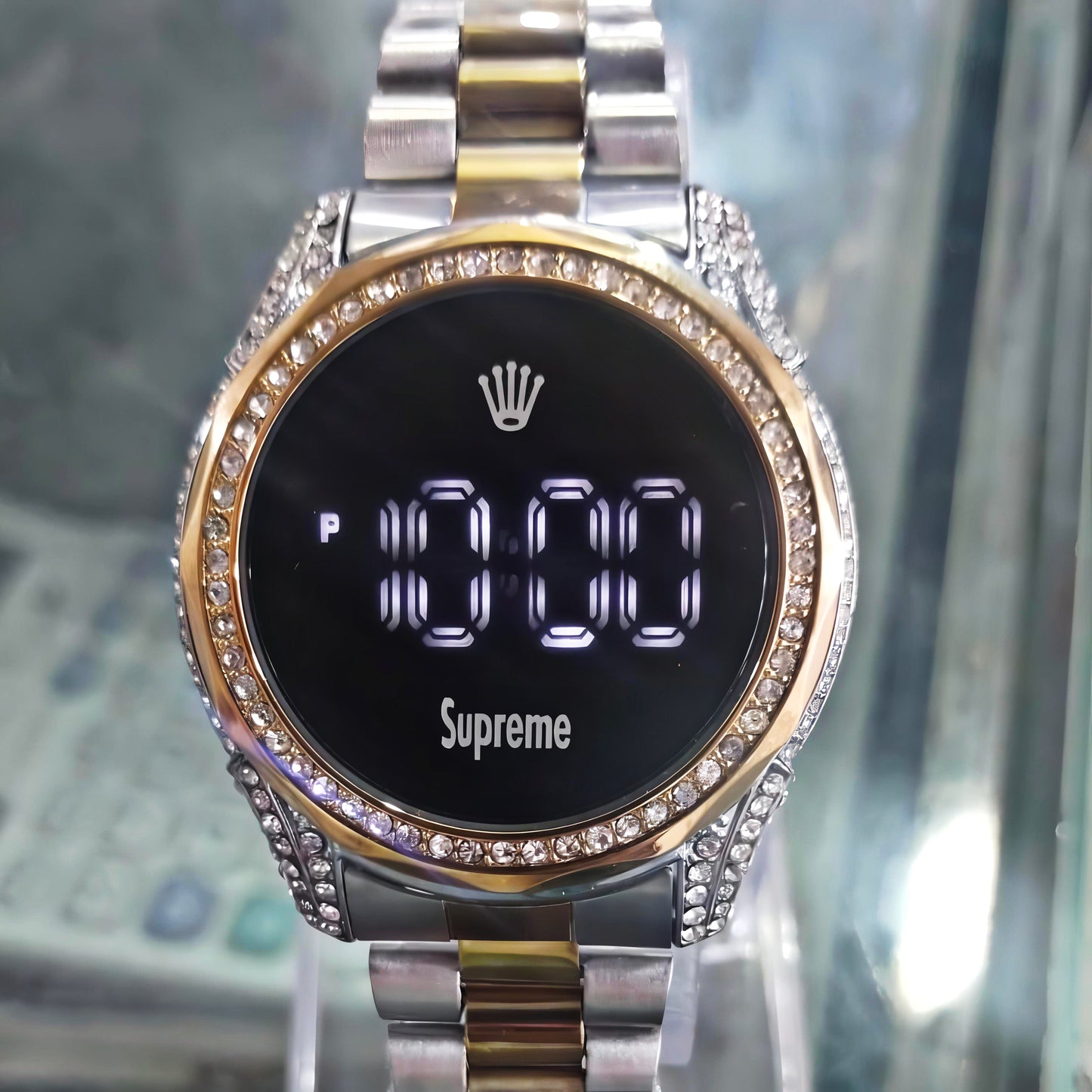 Women Watch Fashion Ladies Watches Full Diamond Touch Screen LED Digital Wristwatch