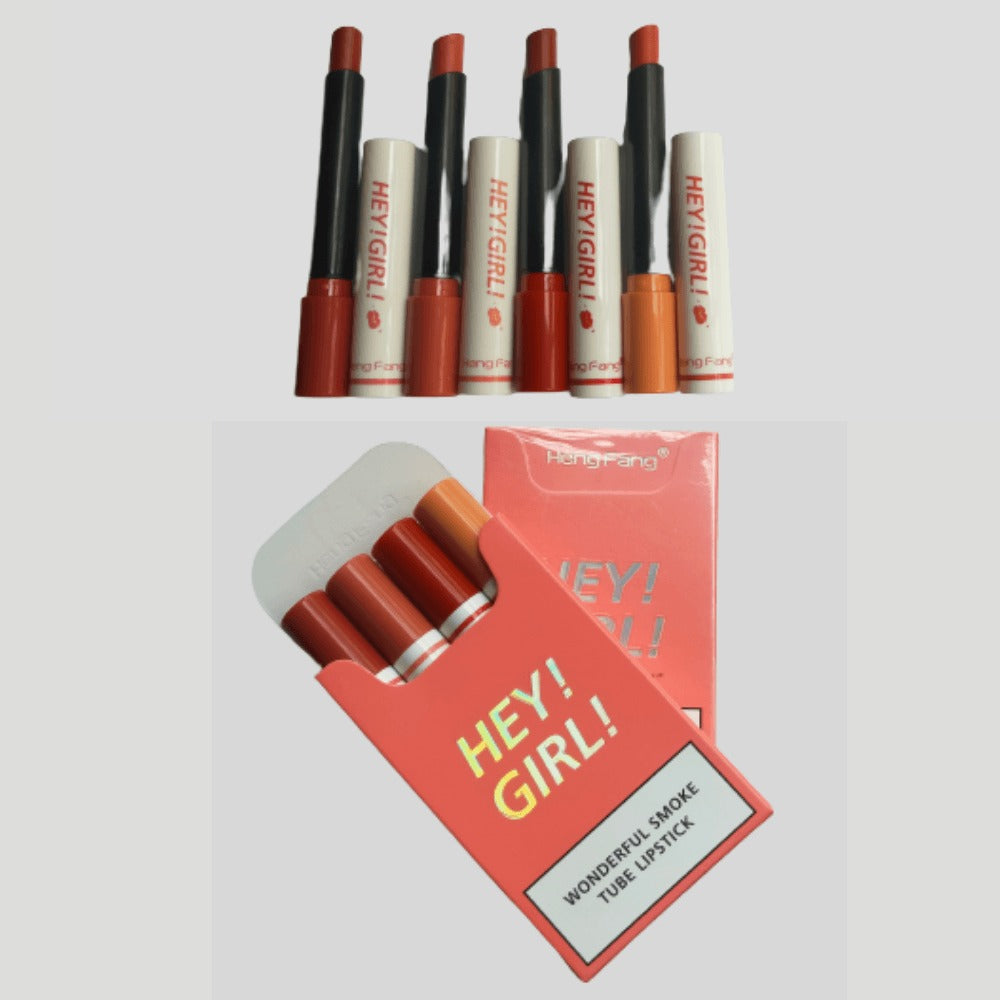 4-in-1 Trending Lipstick Set Cigarette-Shaped Matte Lipsticks, Long-Lasting, Easy to Apply,
