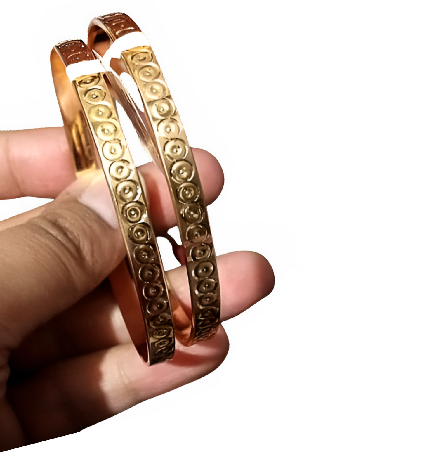 Gold Dotted Circle Bangle Bracelet Kara | bracelet Dotted Circle Motif for