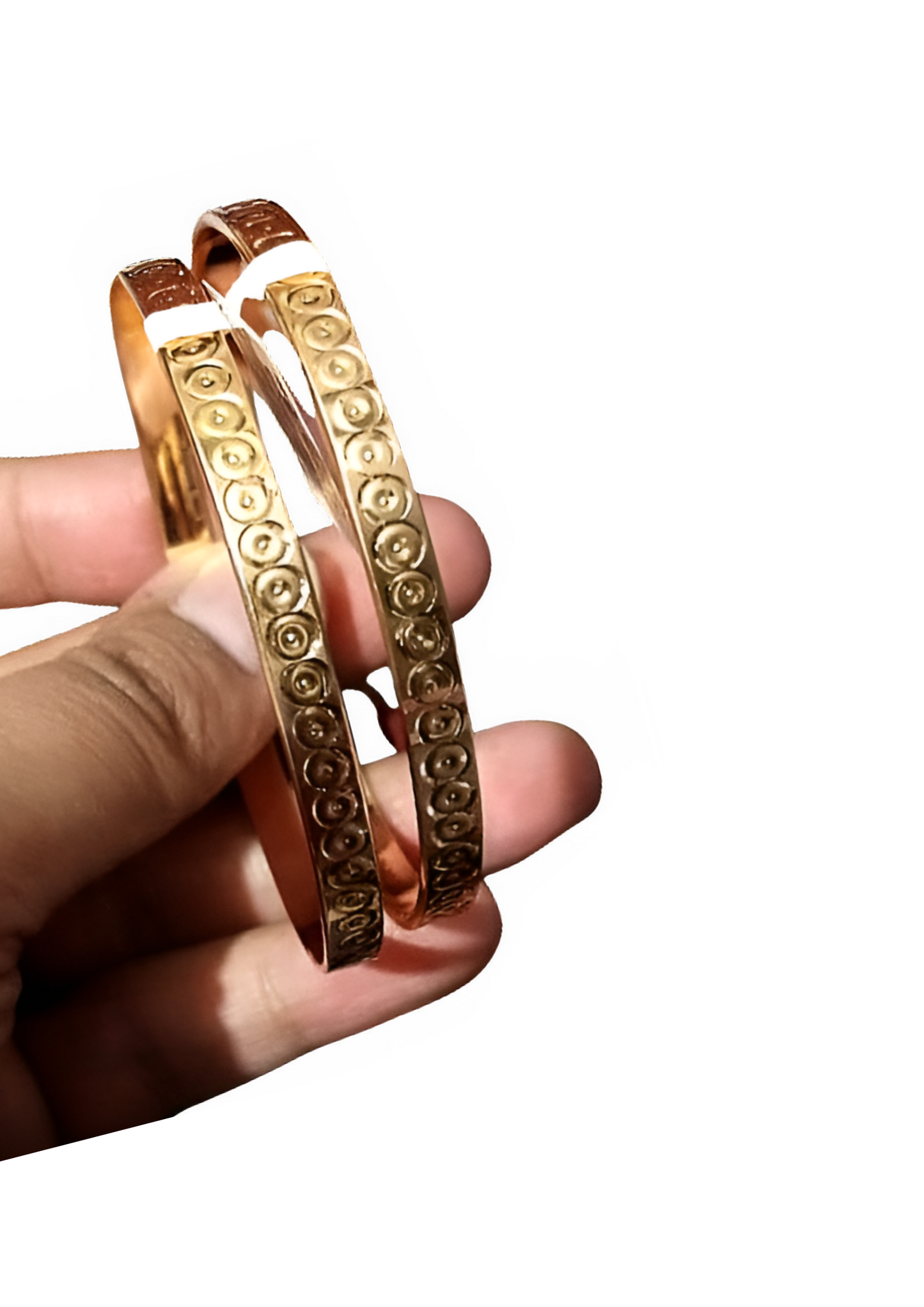 Gold Dotted Circle Bangle Bracelet Kara | bracelet Dotted Circle Motif for