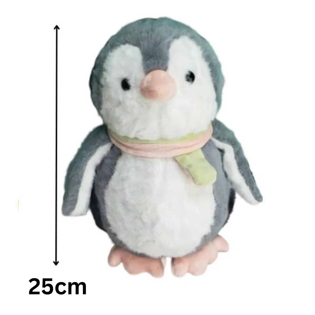 Scarf Penguin Plush Figure | Fluffy & Soft Stuffed Animal Penguin Plush