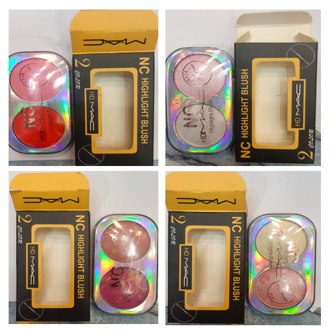 HD MAC NC Highlight Blush 2 Color Matte Finish Compact |