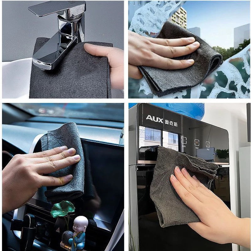 Multifunctional Magic Cloth 5pcs Glass Cleaning Cloth Dishcloth Lint Free For Windows