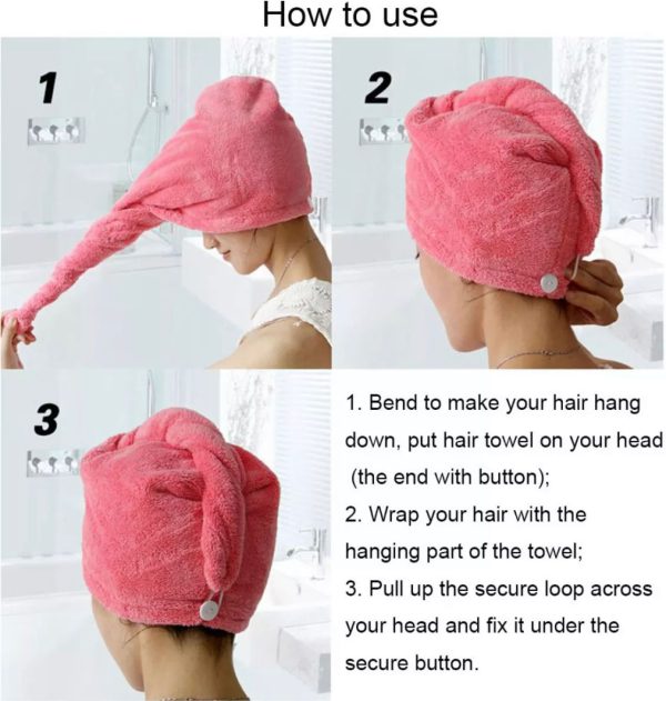 Dry Hair Cap Super Absorbent Quick-drying Shower Towel (Random color)