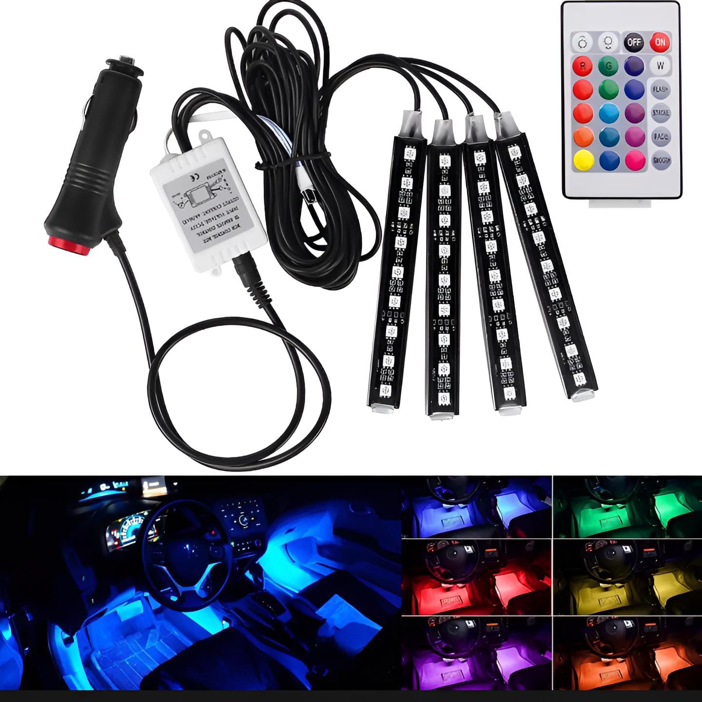 Interior light (with remote) 36 led RGB LIGHT strip Without button for