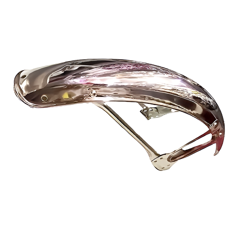 Front Cut Mudguard for 70cc and 125cc cafe racer bikes | Chrome