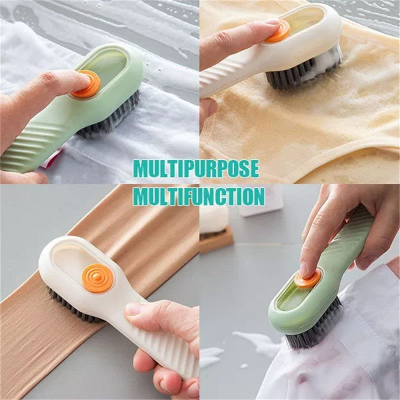 Multi-purpose Shoe Brush Soft Bristle Automatic Liquid Long Handle Cleaning Brush Clothes