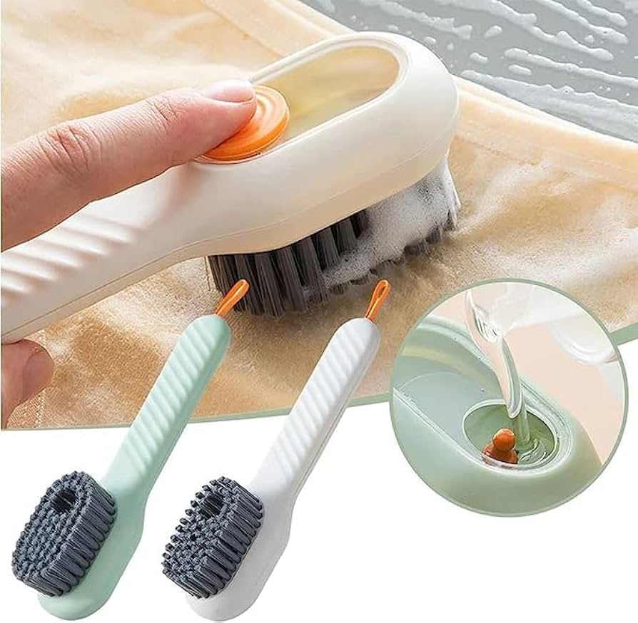 Multi-purpose Shoe Brush Soft Bristle Automatic Liquid Long Handle Cleaning Brush Clothes