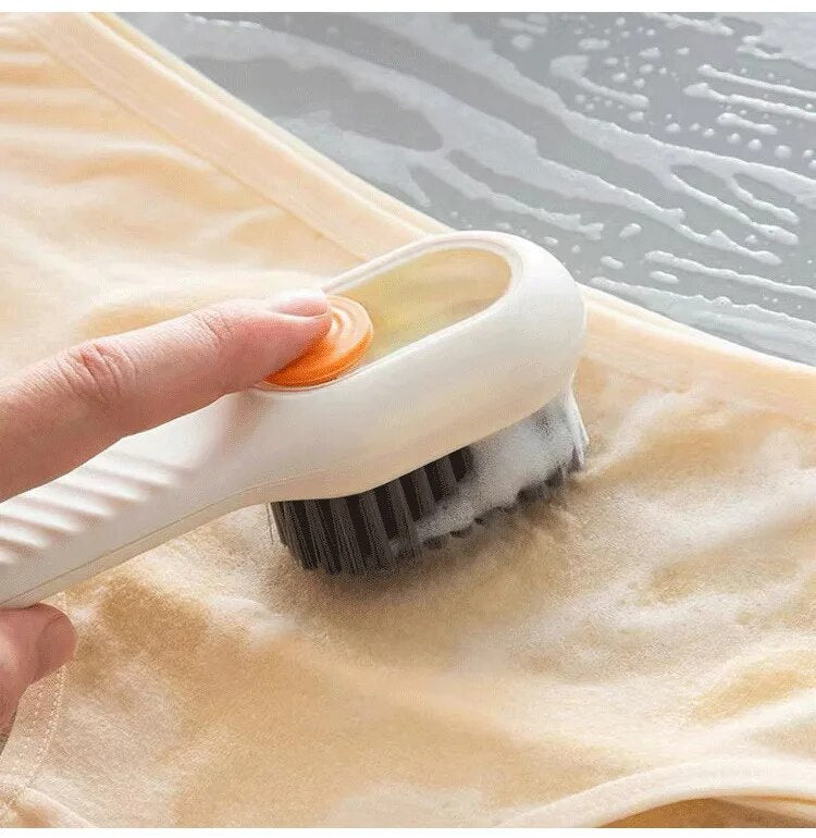 Multi-purpose Shoe Brush Soft Bristle Automatic Liquid Long Handle Cleaning Brush Clothes