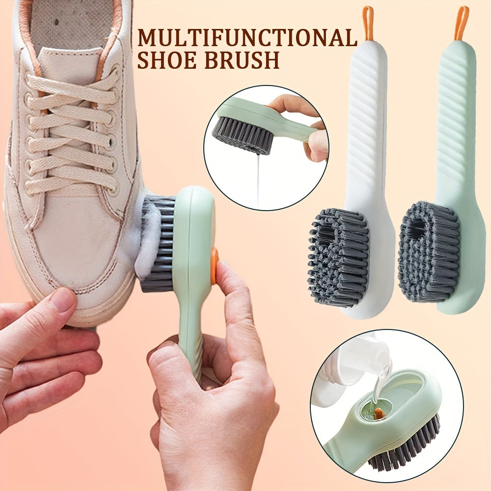 Multi-purpose Shoe Brush Soft Bristle Automatic Liquid Long Handle Cleaning Brush Clothes