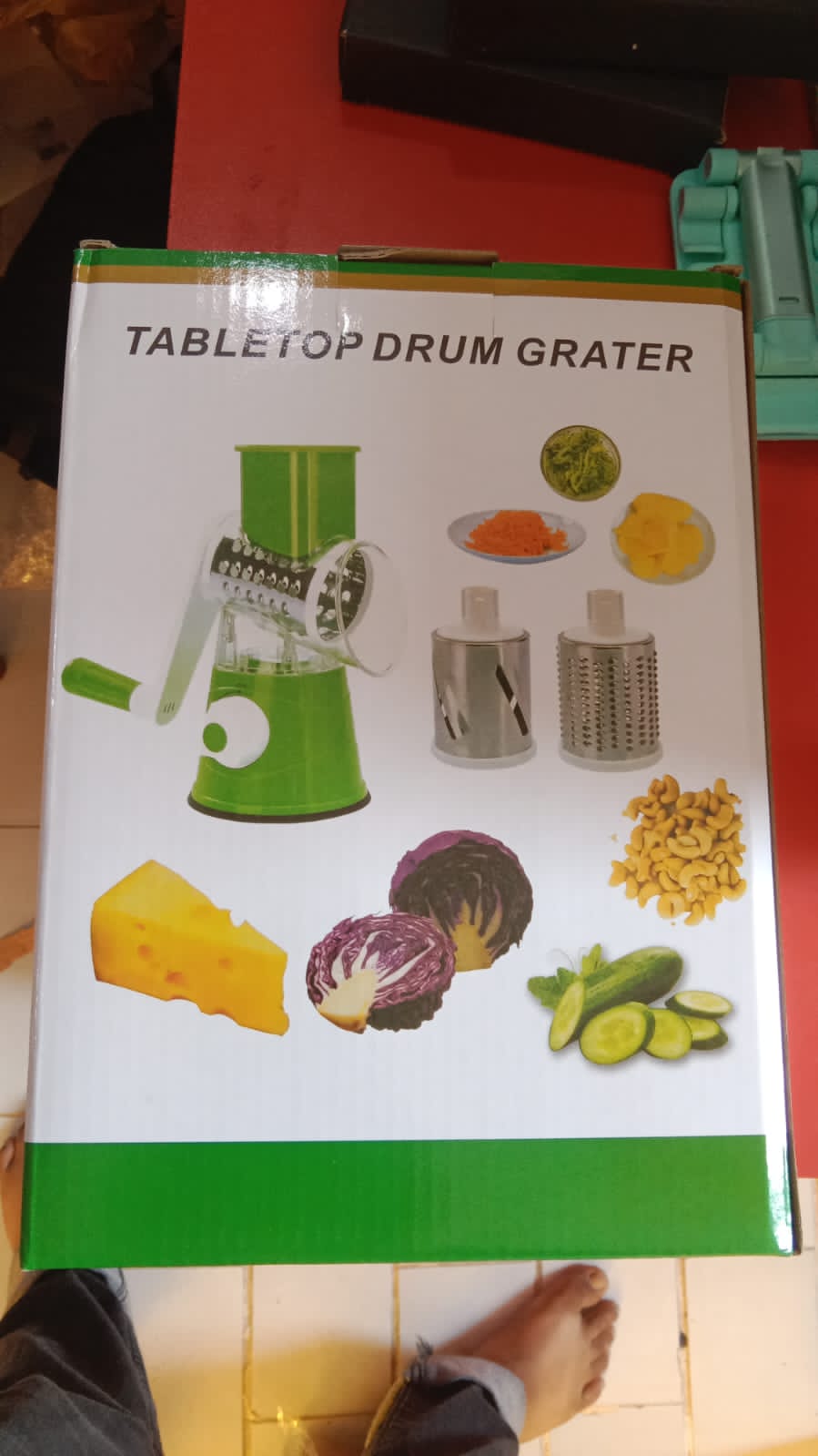 Multifunctional Manual Vegetable TABLE TOP DRUM Cutter Slicer ( Random Color