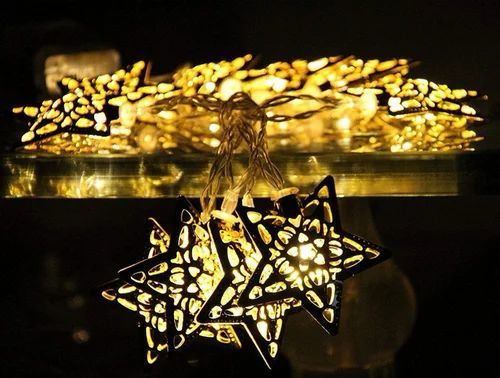 Mega Power 3 Meter 10 LED Warm White Metal Star String