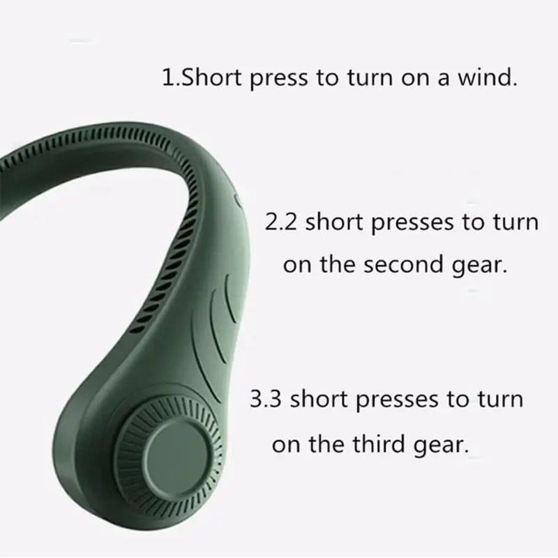 Portable Neck fan air Cooler & Purifier... Adjustable 3 speed and Rechargeable