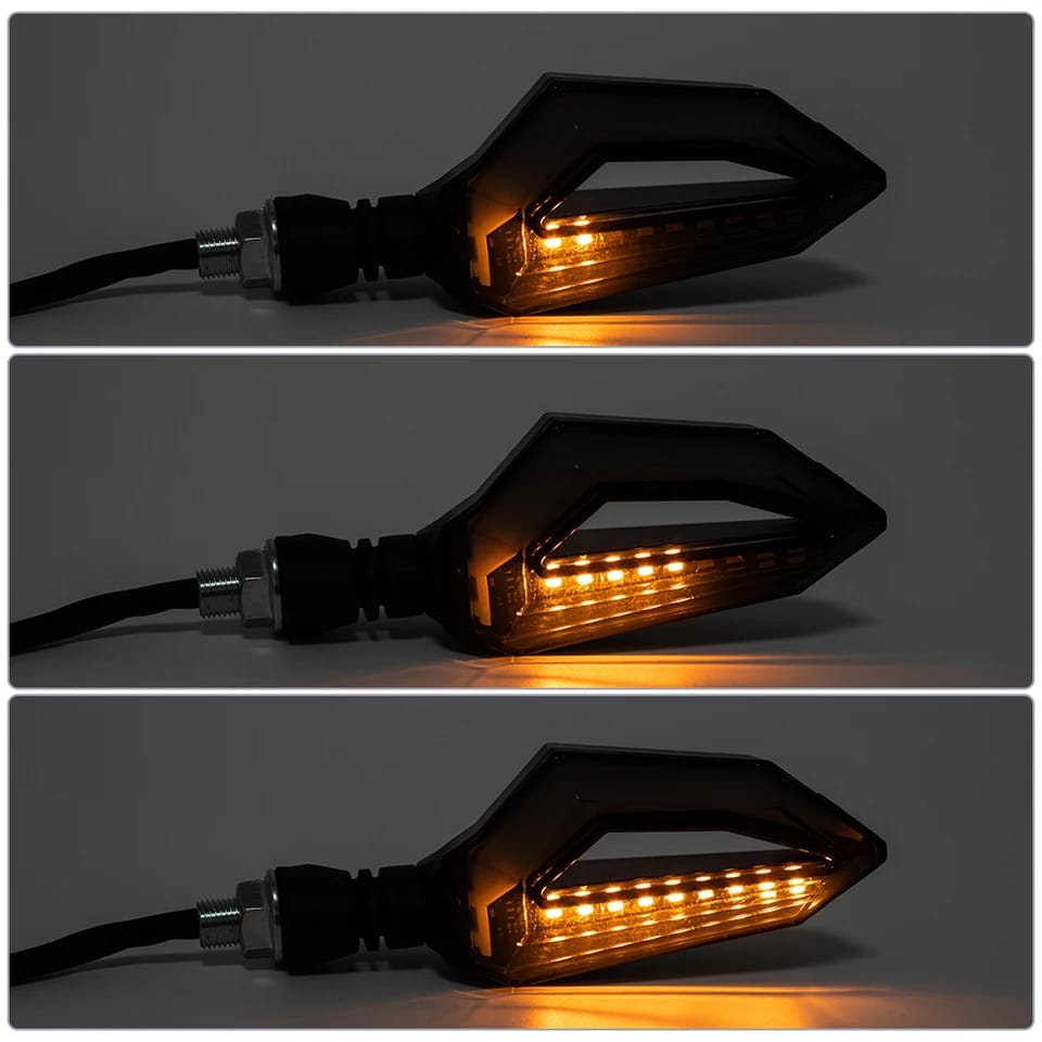 4 pcs universal 12 led motorbikes indicator with parking drl light