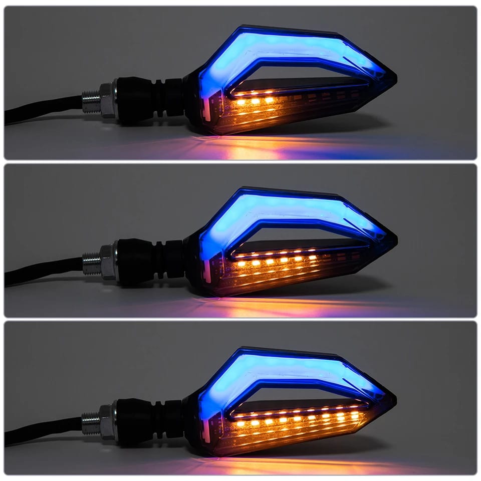 4 pcs universal 12 led motorbikes indicator with parking drl light
