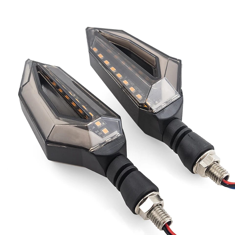 4 pcs universal 12 led motorbikes indicator with parking drl light