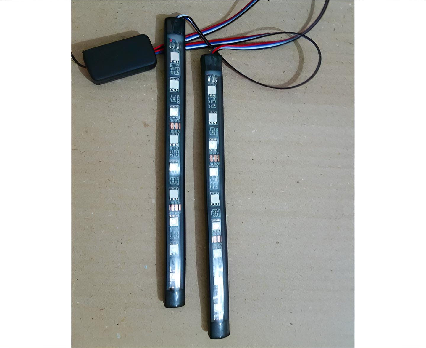 2Pcs RGB 17cm Silicon Flexible 9-LED Strip DRL Daytime Multicolor Light |