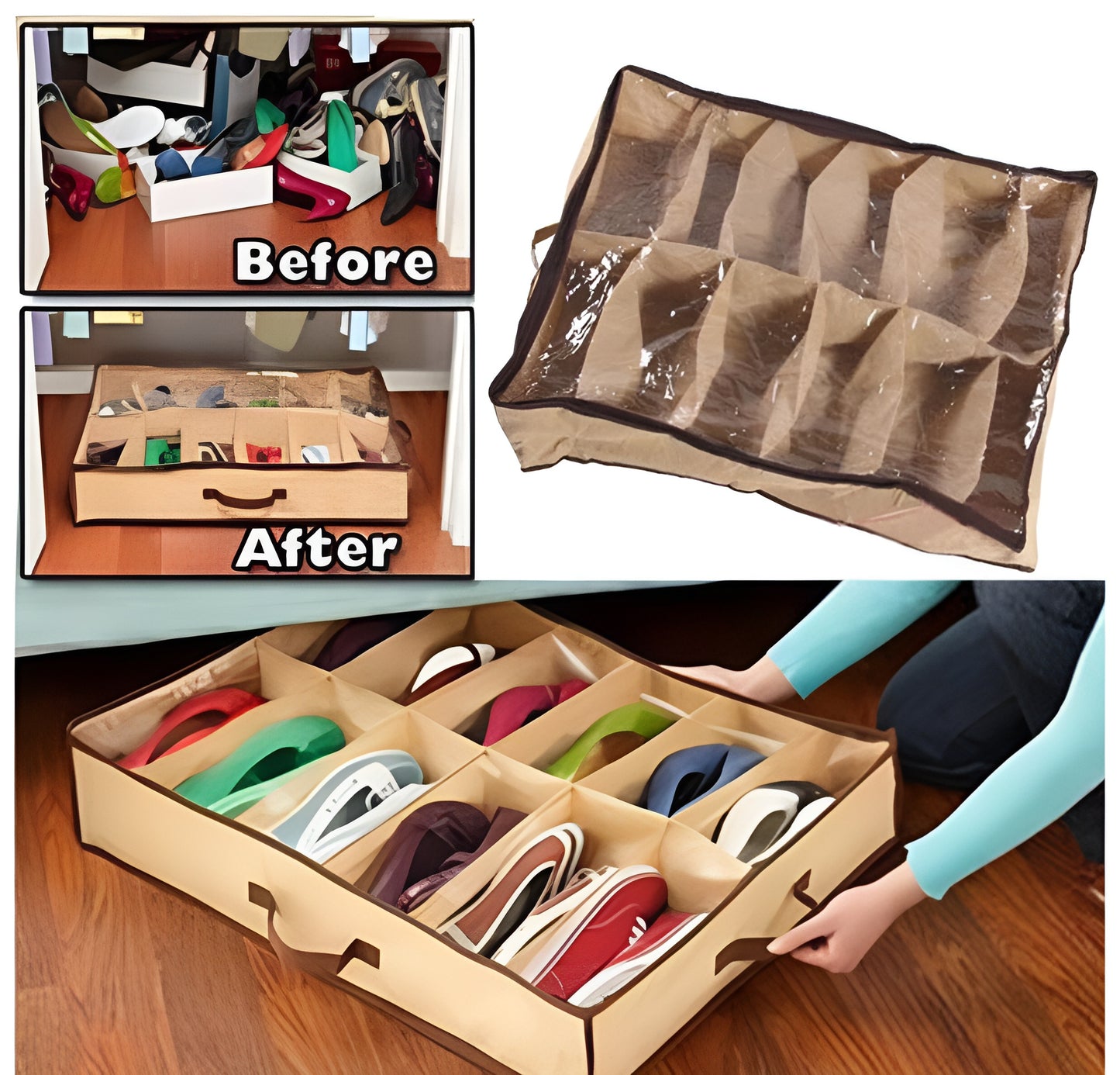 Shoe Organizer Closet/Under Bed Storage | Shoe under best quality imported with