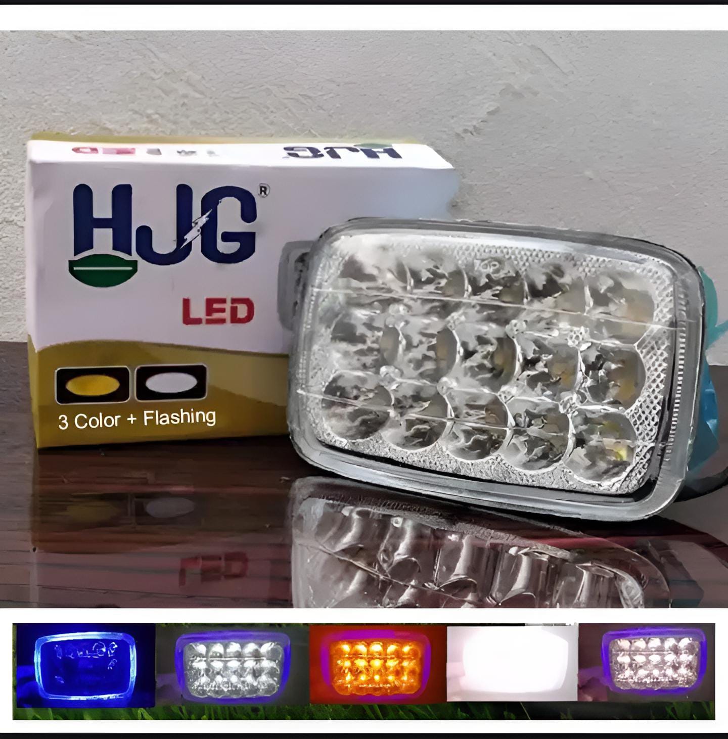 5 function led headlight 15 led white and Fog light high