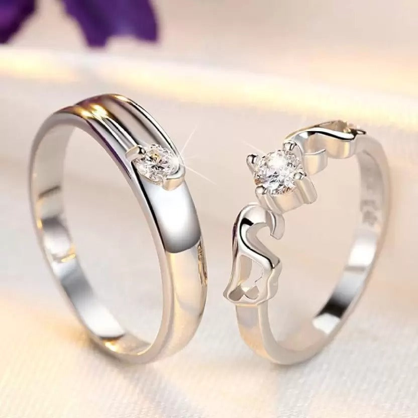 1 Pair of Couple ring for engagement and friendship gift | Stainless