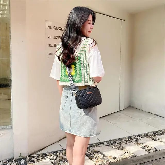 Leather Square Shoulder Bag | PU Leather Shoulder Bag for women, girls