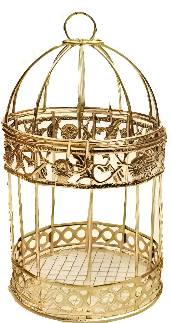 Metallic bird Cages for home decor and gift (pack of 3)