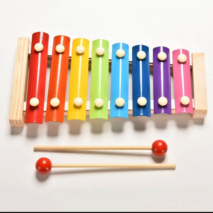 8 Scale Xylophone Percussion Instrument Hand Knock Piano Children Musical Toy