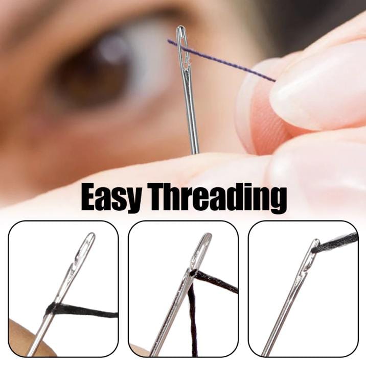 Pack Of 10 pieces Stainless Steel Side Hole Sewing Needles