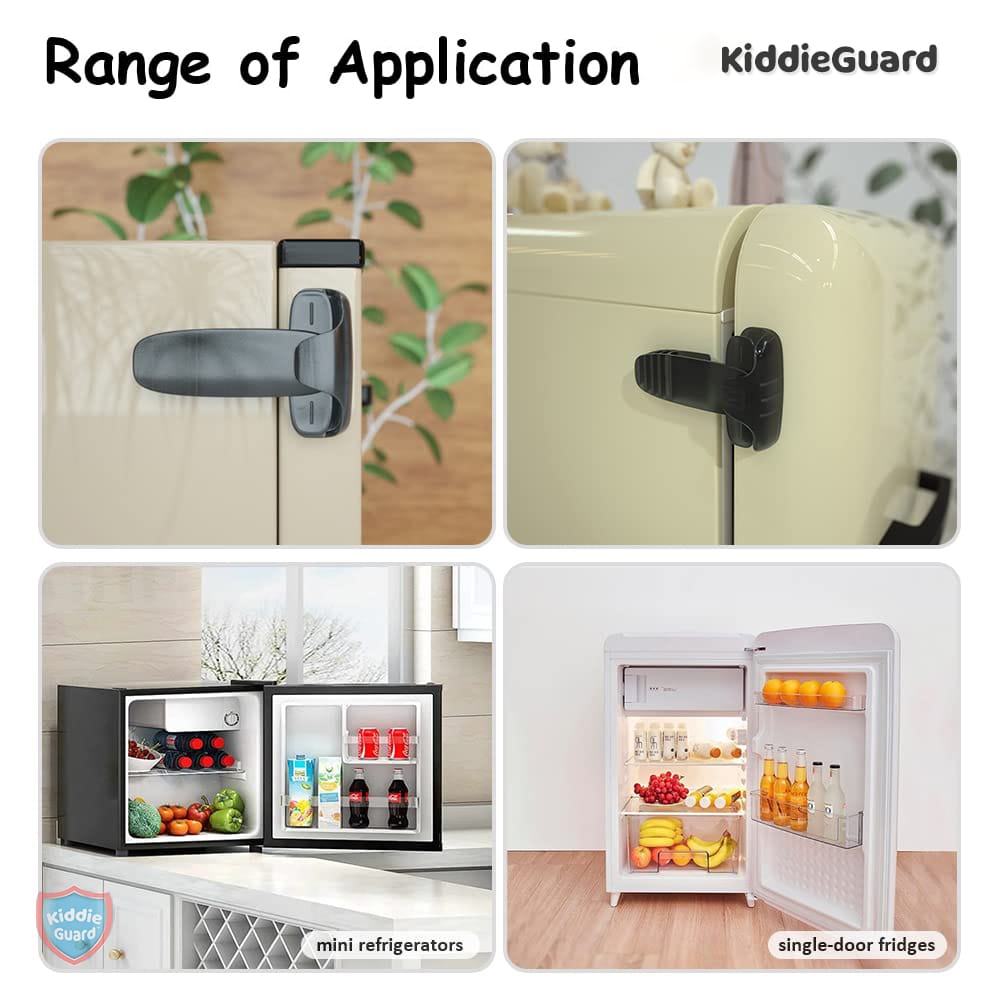 Black transparent refrigerator lock | Child Safety Fridge Lock | Baby Safety