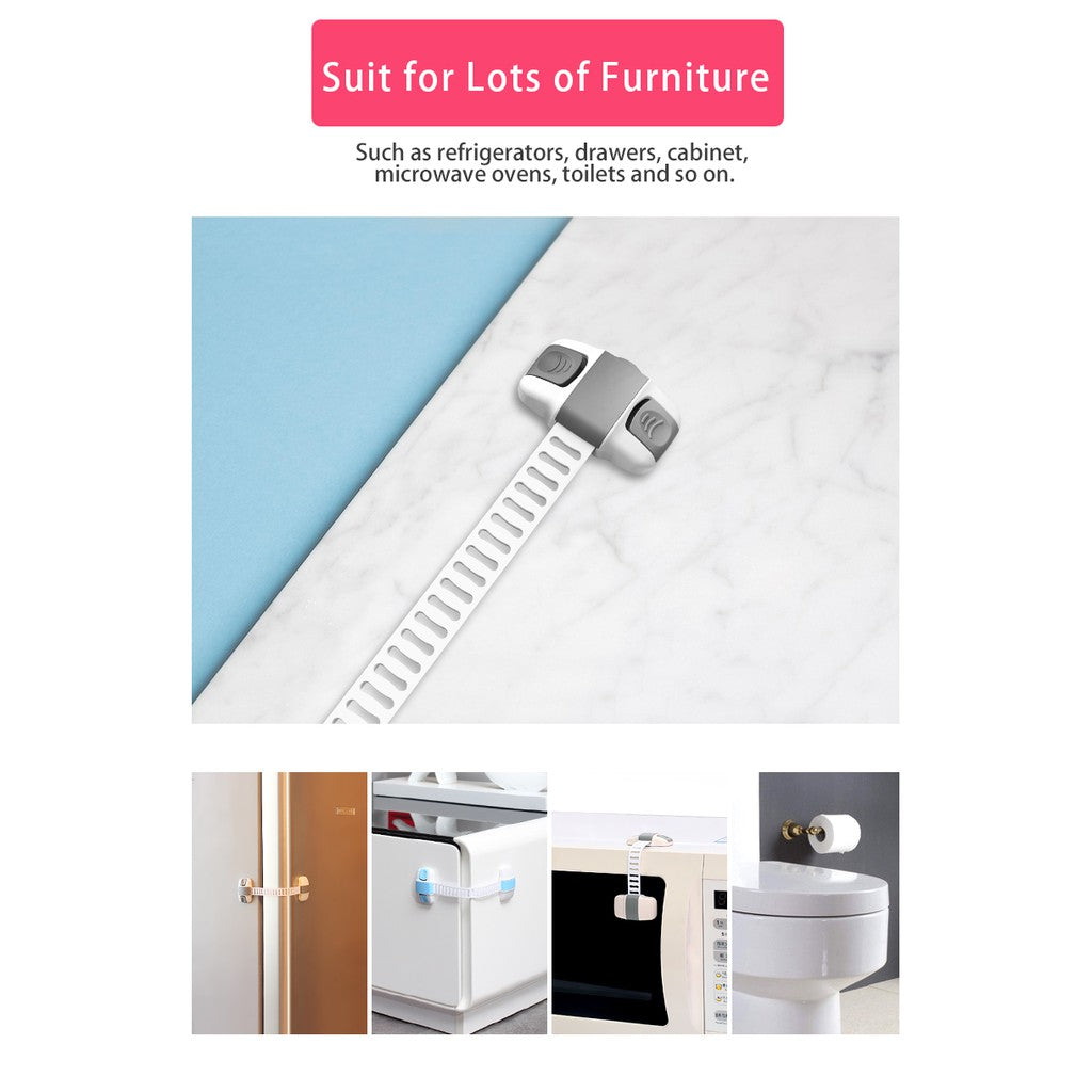 Adjustable Multi purpose lock Child Safety Cabinet Lock Protector Drawer Door Cabinet